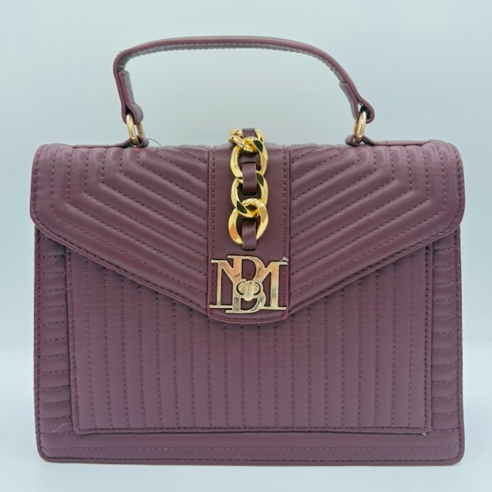 BADGLEY MISCHKA PLUM QUILTED CROSSBODY